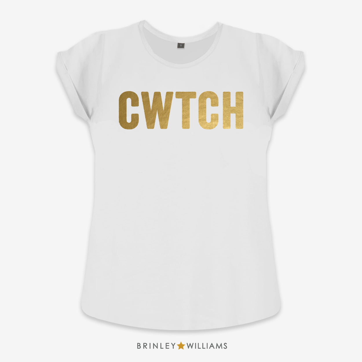 Big Cwtch Rolled Sleeve T-shirt - White