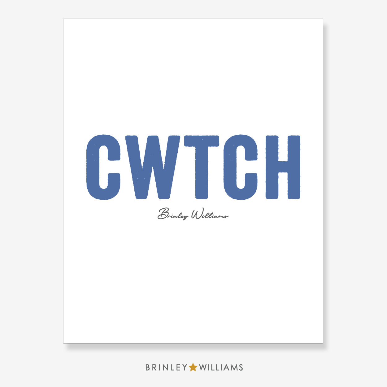Big Cwtch Wall Art Poster - Blue
