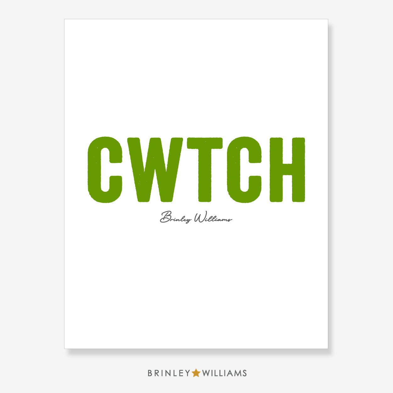 Big Cwtch Wall Art Poster - Green