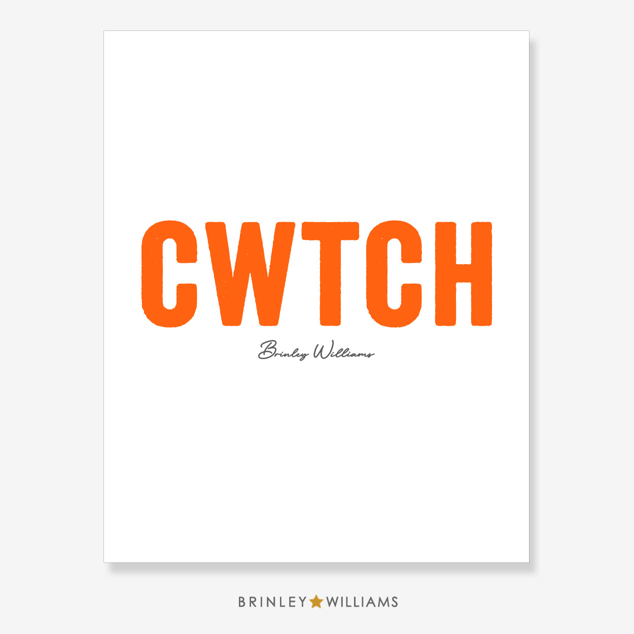 Big Cwtch Wall Art Poster - Orange