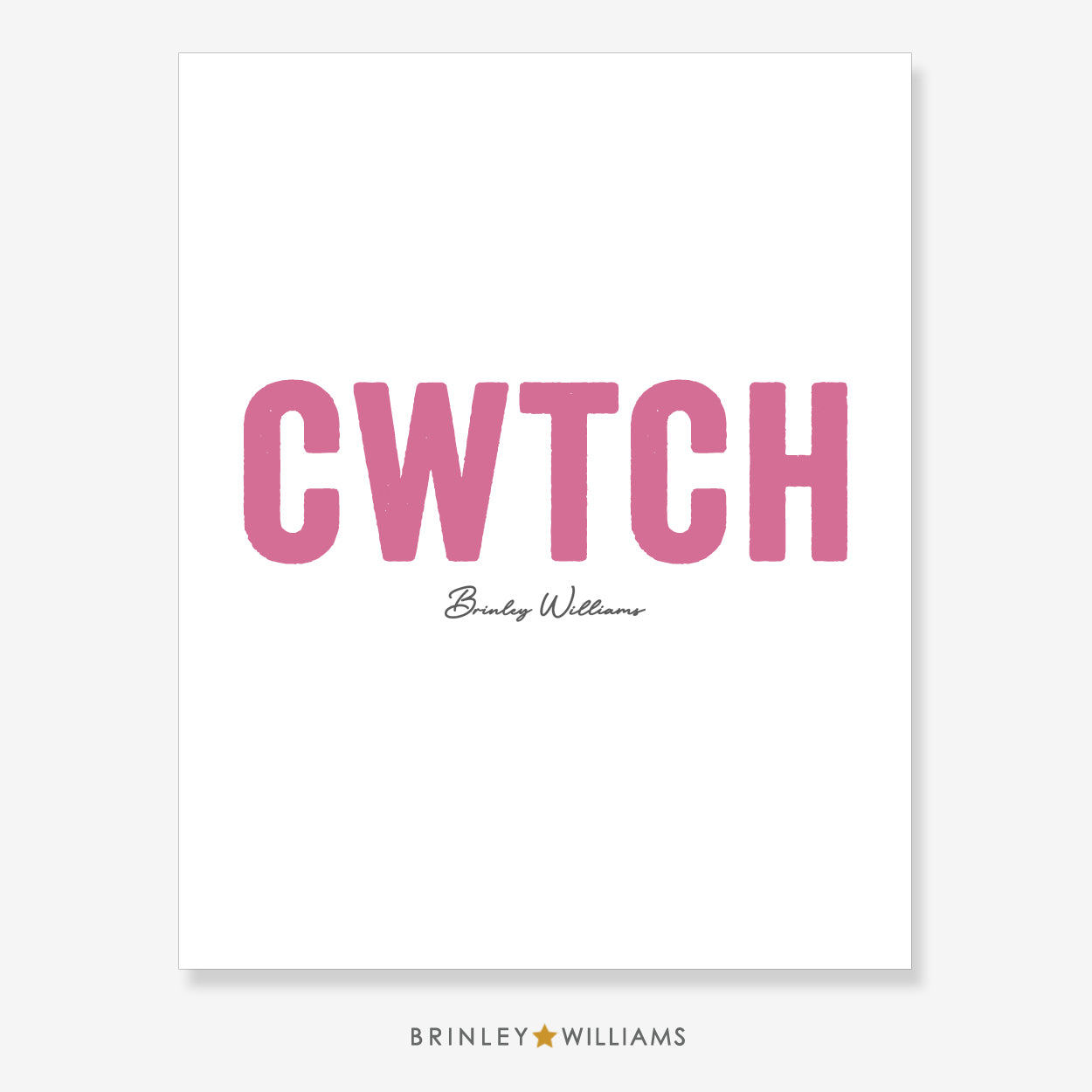 Big Cwtch Wall Art Poster - Pink