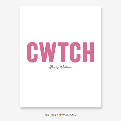 Big Cwtch Wall Art Poster - Pink