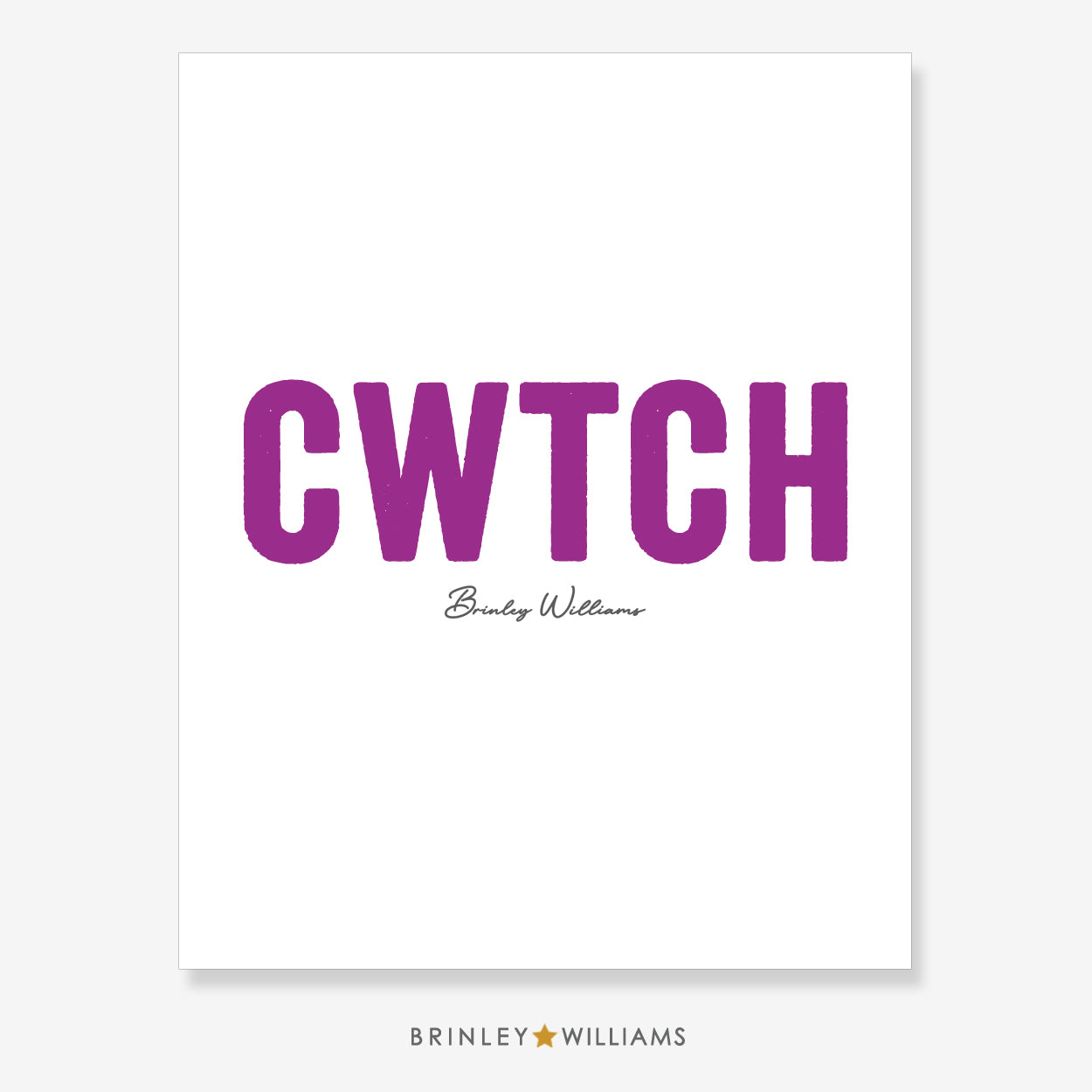 Big Cwtch Wall Art Poster - Purple