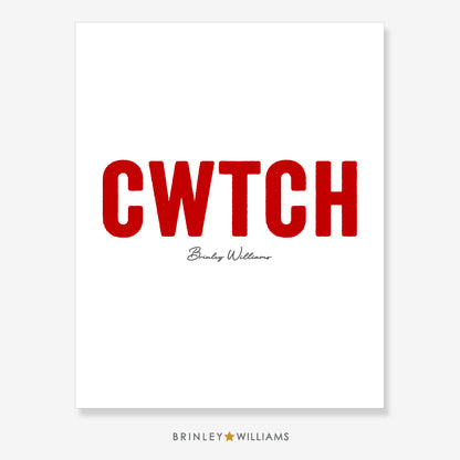 Big Cwtch Wall Art Poster - Red