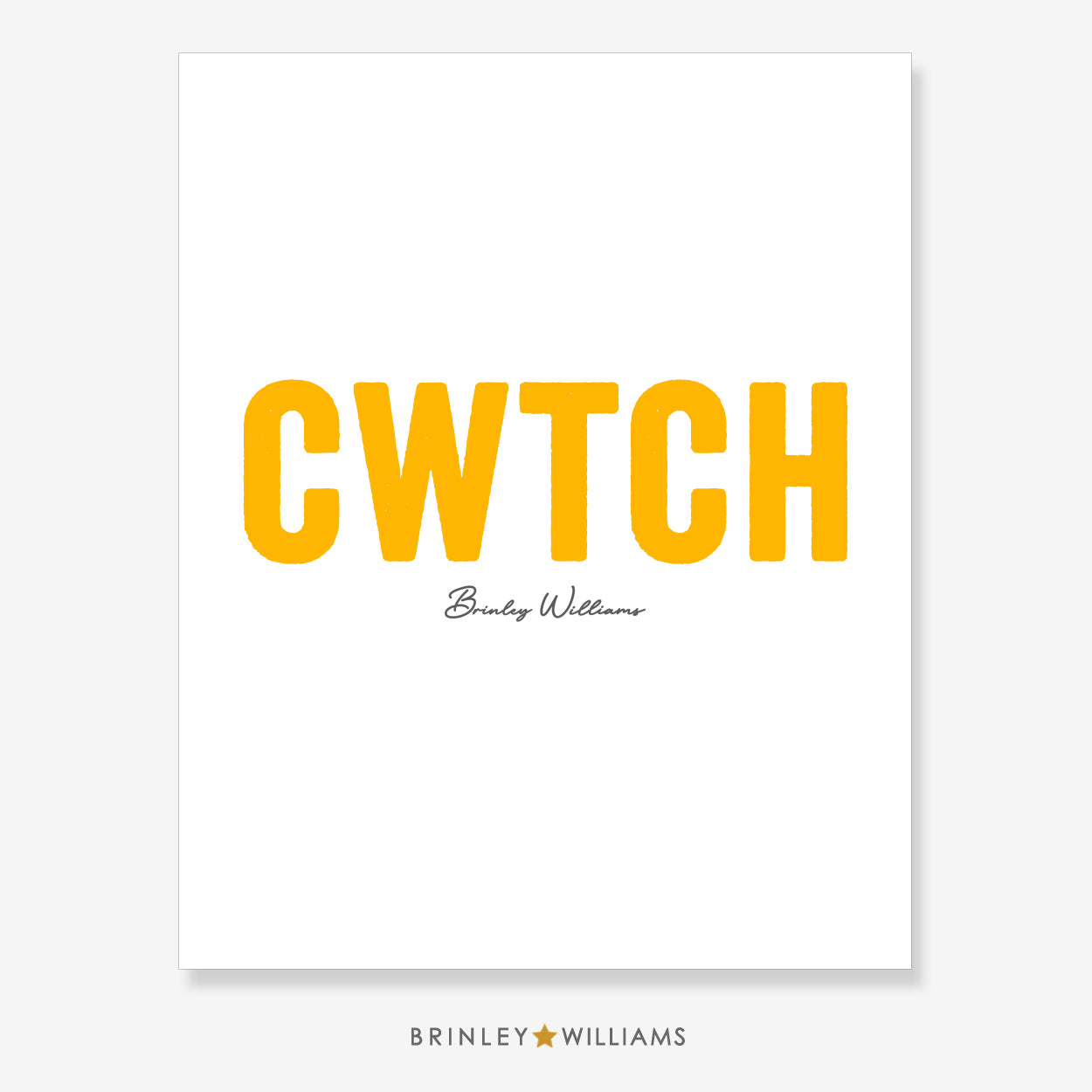 Big Cwtch Wall Art Poster - Yellow