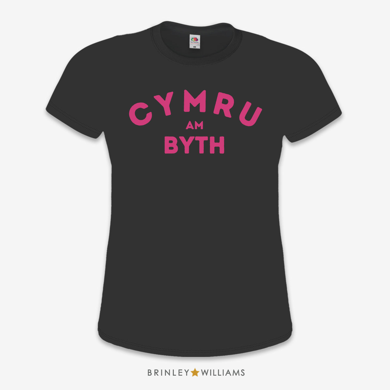 Cymru am Byth Slim Fit T-shirt - Black