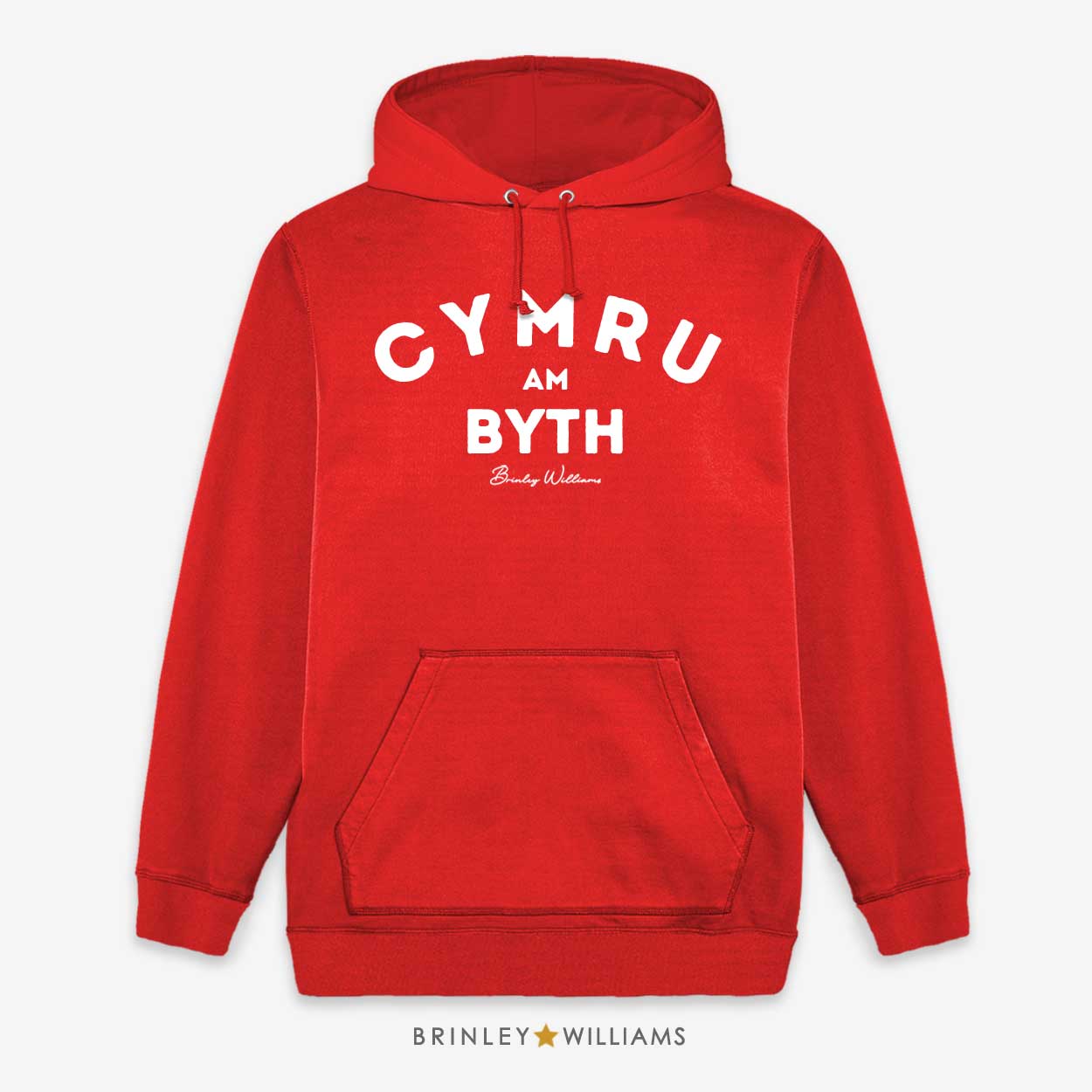 Cymru Am Byth Unisex Welsh Hoodie - Fire Red