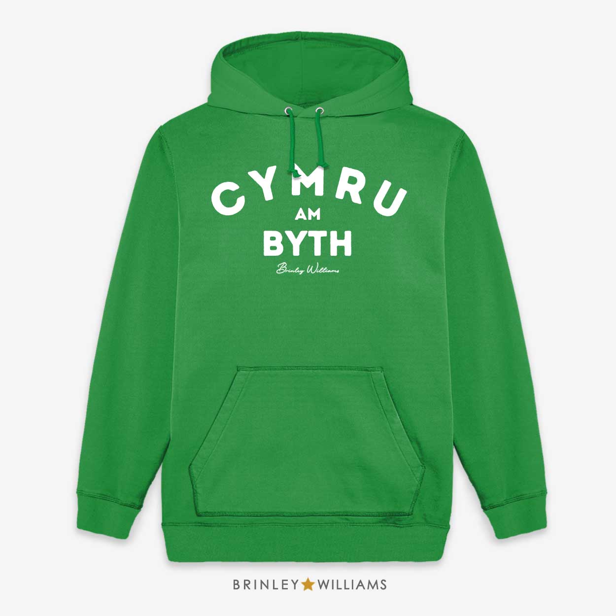 Cymru Am Byth Unisex Welsh Hoodie - Kelly Green