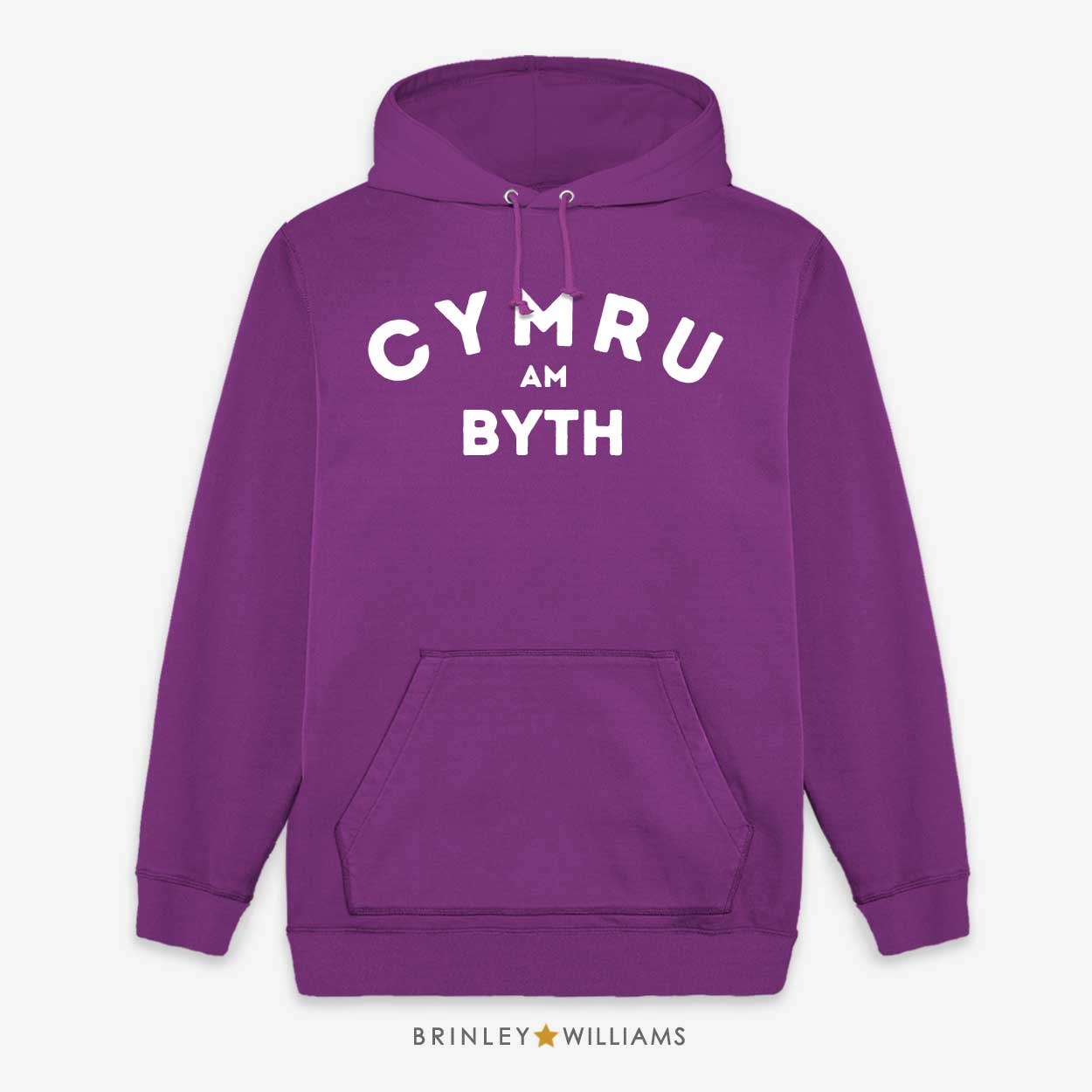 Cymru Am Byth Unisex Welsh Hoodie - Purple