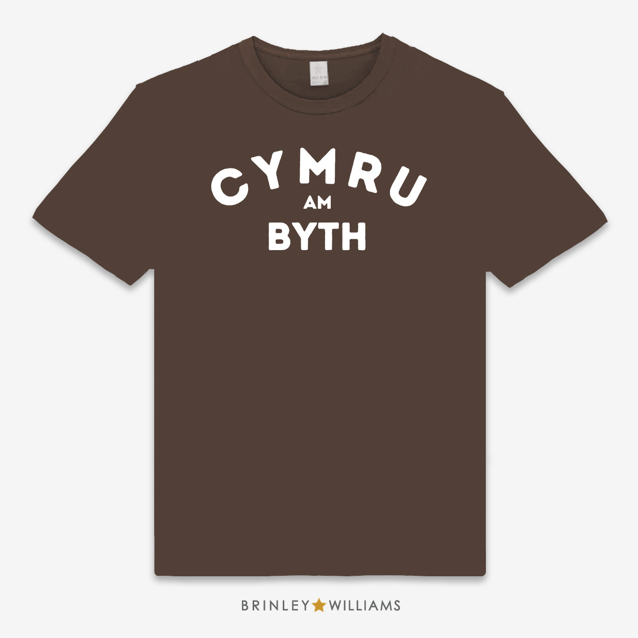 Cymru am Byth Unisex Classic Welsh T-shirt - Chocolate Brown