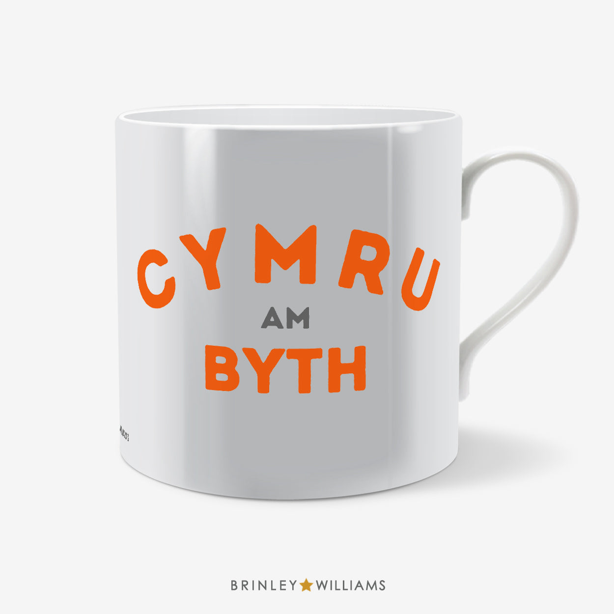 Cymru am Byth Welsh Mug - Orange