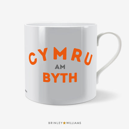 Cymru am Byth Welsh Mug - Orange