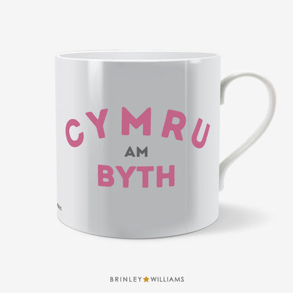 Cymru am Byth Welsh Mug - Pink