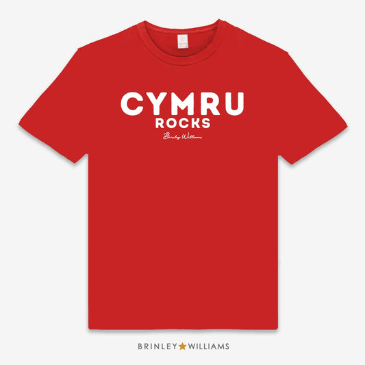 Cymru Rocks Unisex Kids T-shirt - Fire red