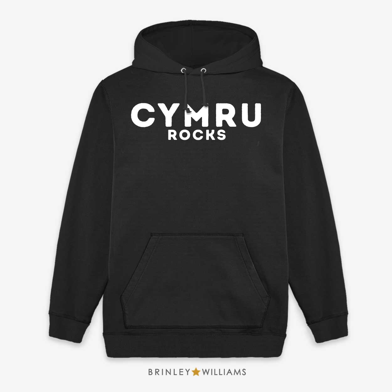 Cymru Rocks Unisex Welsh Hoodie - Black