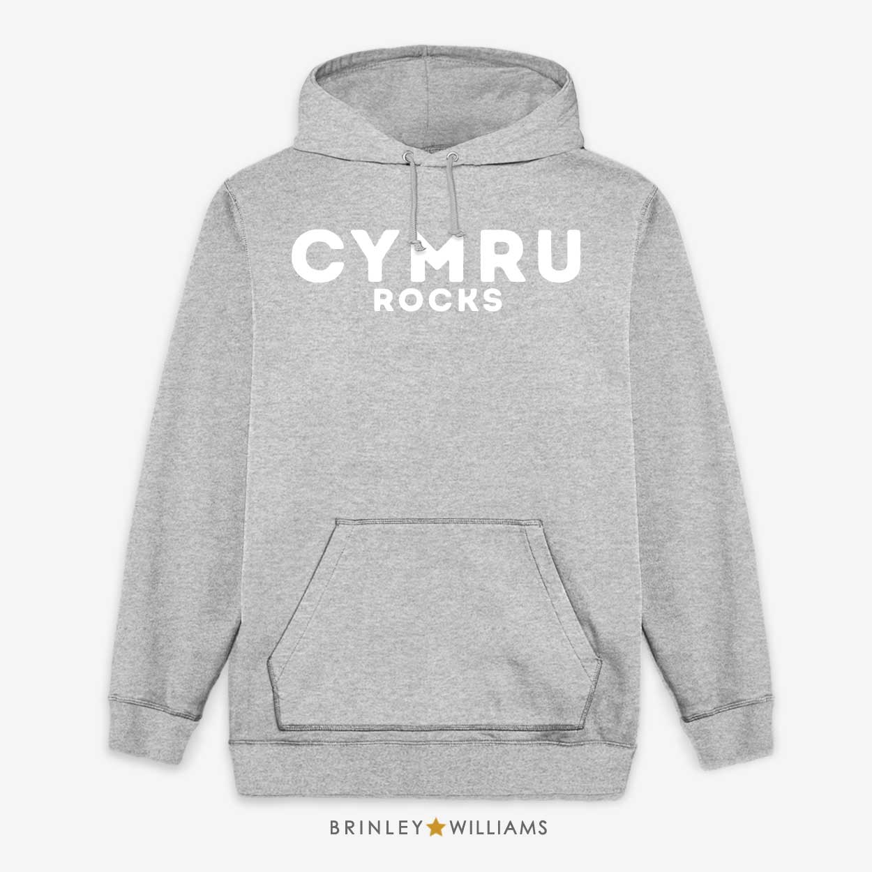 Cymru Rocks Unisex Welsh Hoodie - Heather Grey