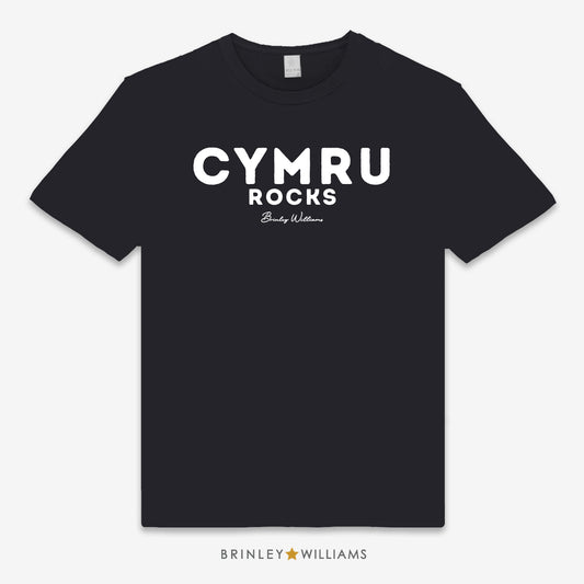 Cymru Rocks Unisex Classic Welsh T-shirt - Black