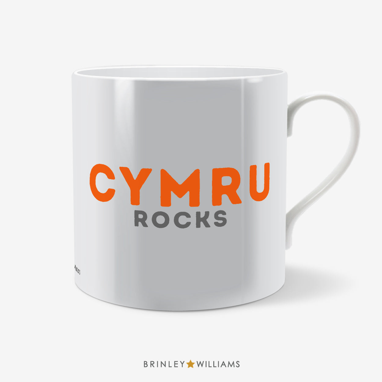 Cymru Rocks Welsh Mug - Orange