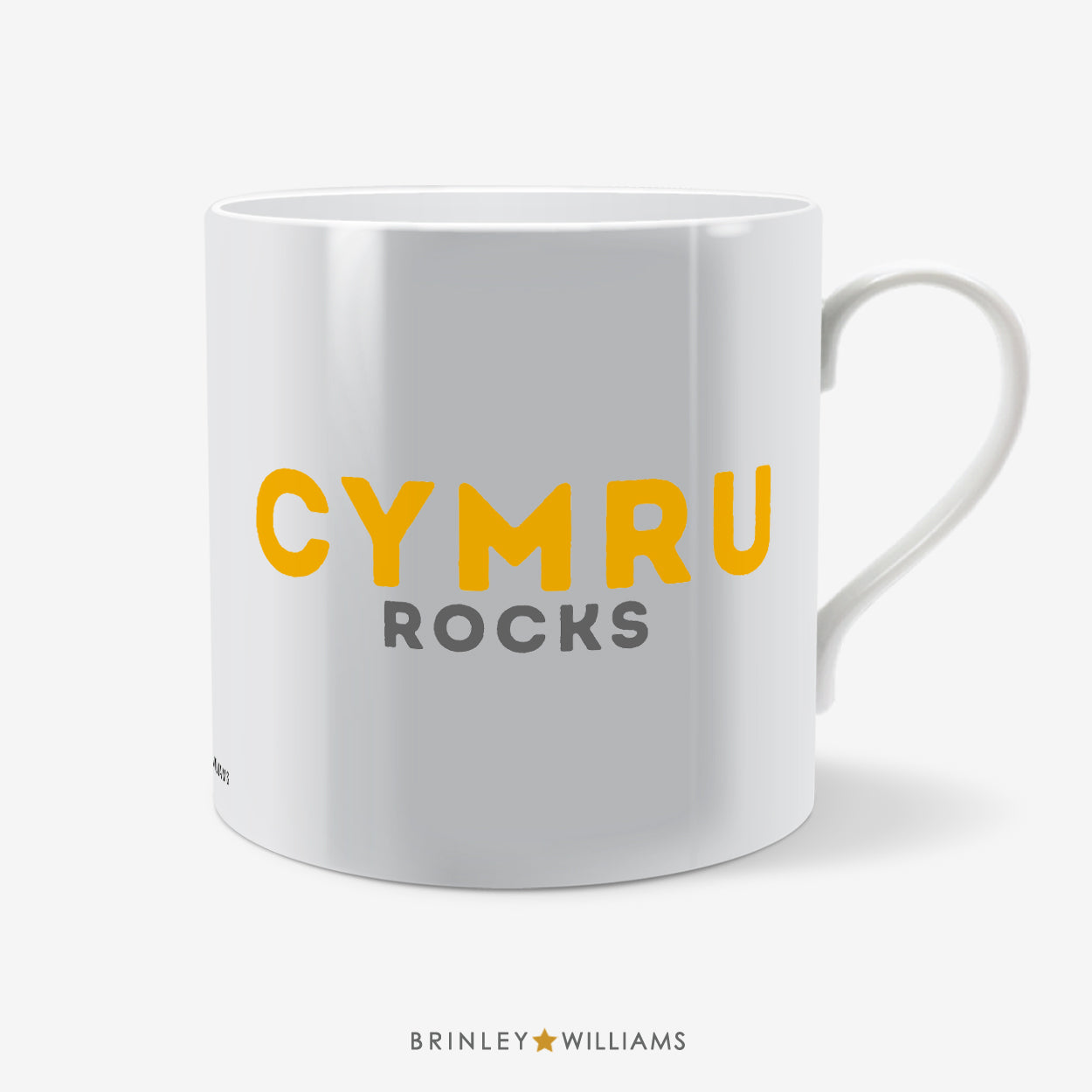 Cymru Rocks Welsh Mug - Yellow