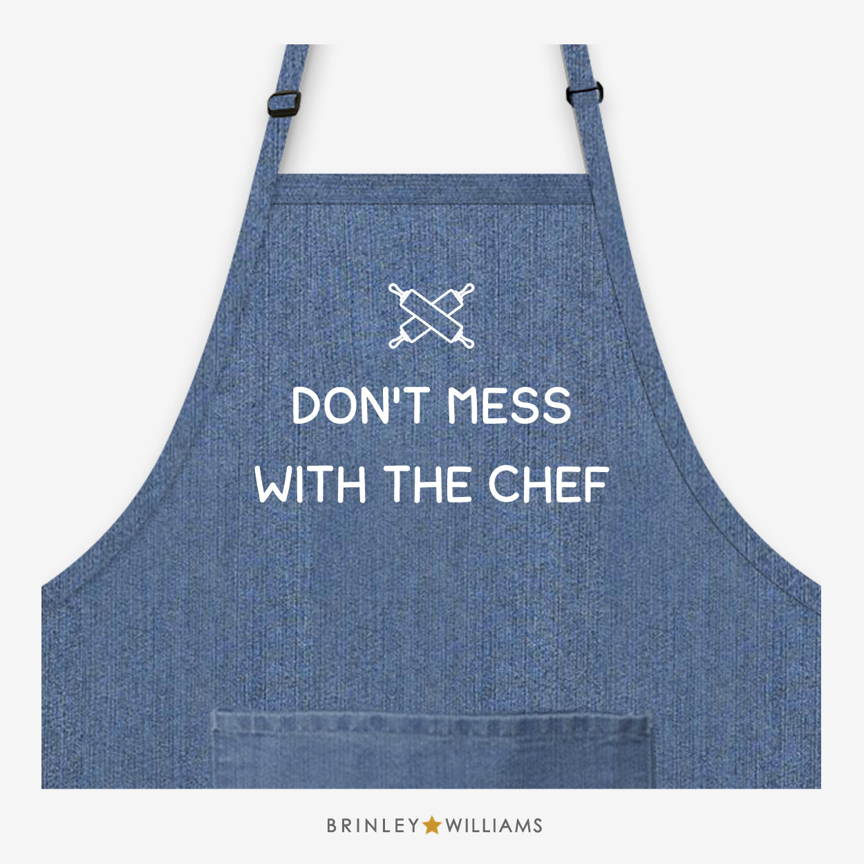 Don't mess with the Chef Blue Denim Apron