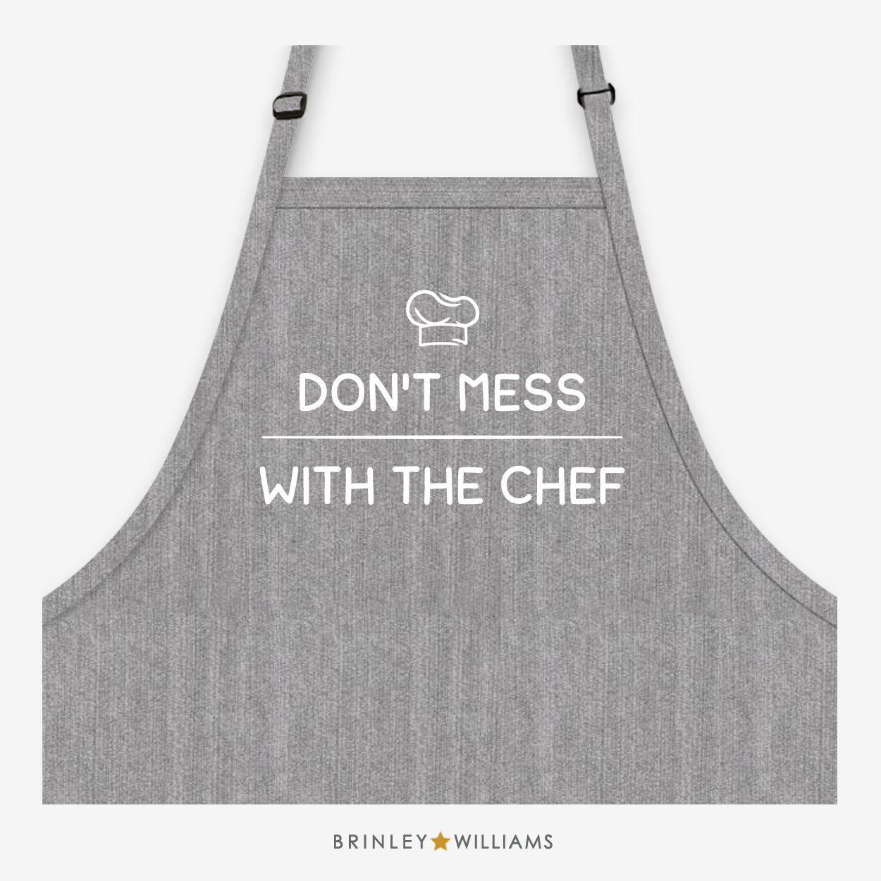 Don't mess with the Chef Personalised Denim Apron - Grey