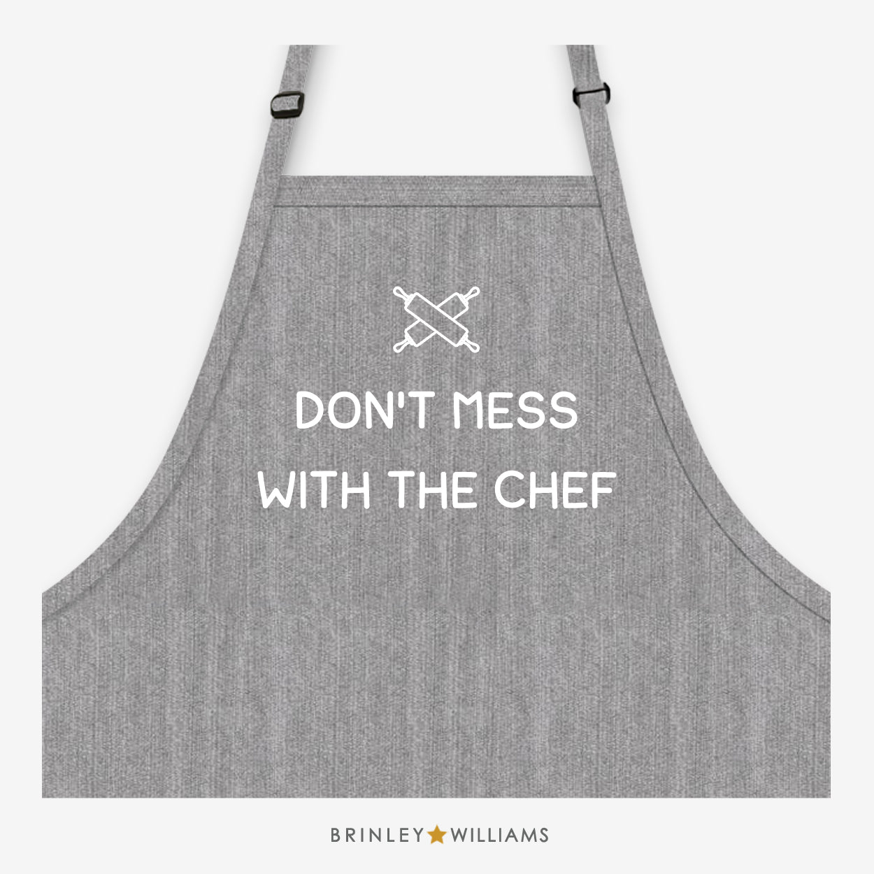 Don't mess with the Chef Grey Denim Apron