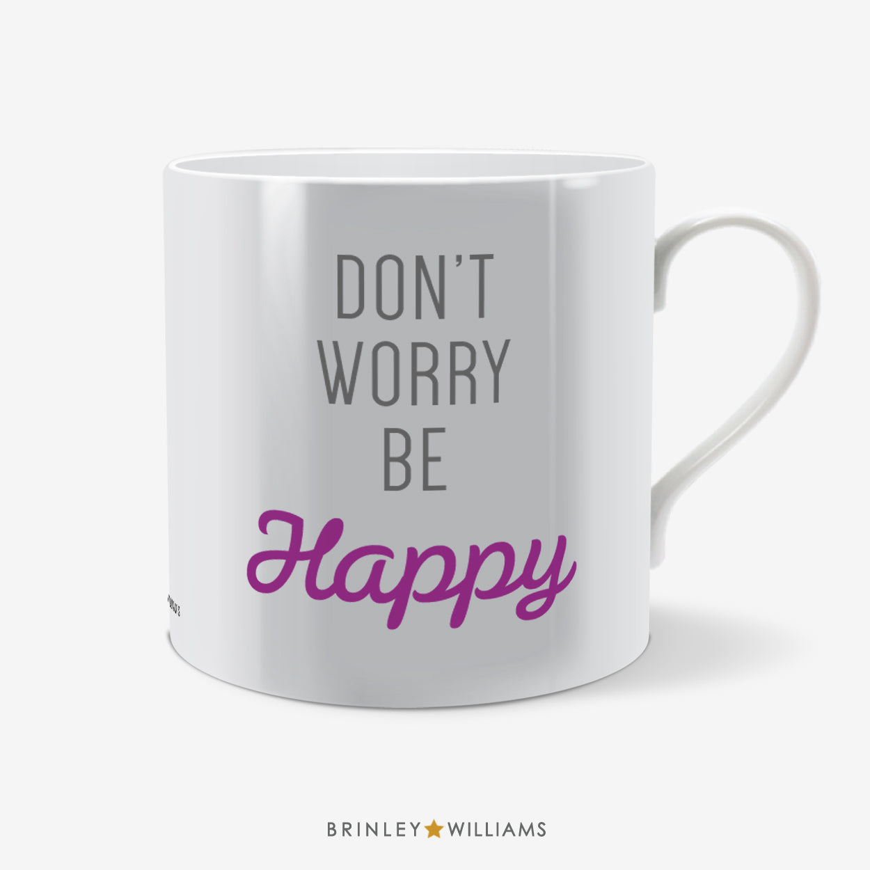 Don't worry be Happy Fun Mug - Purple