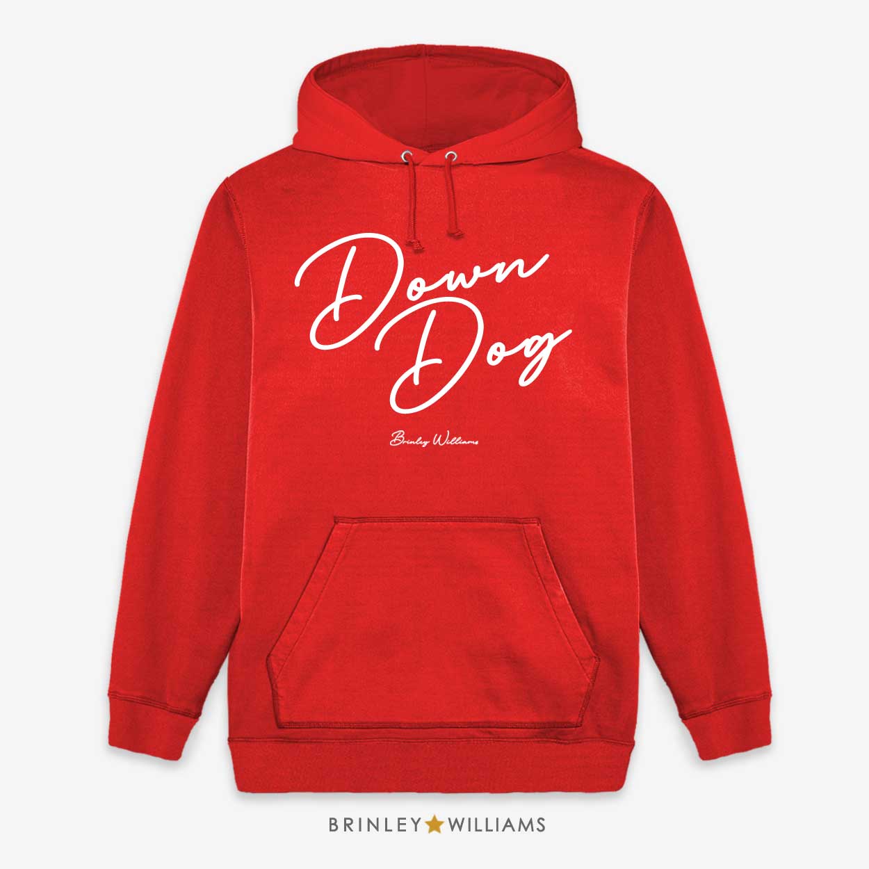 Down Dog Unisex Yoga Hoodie- Fire Red