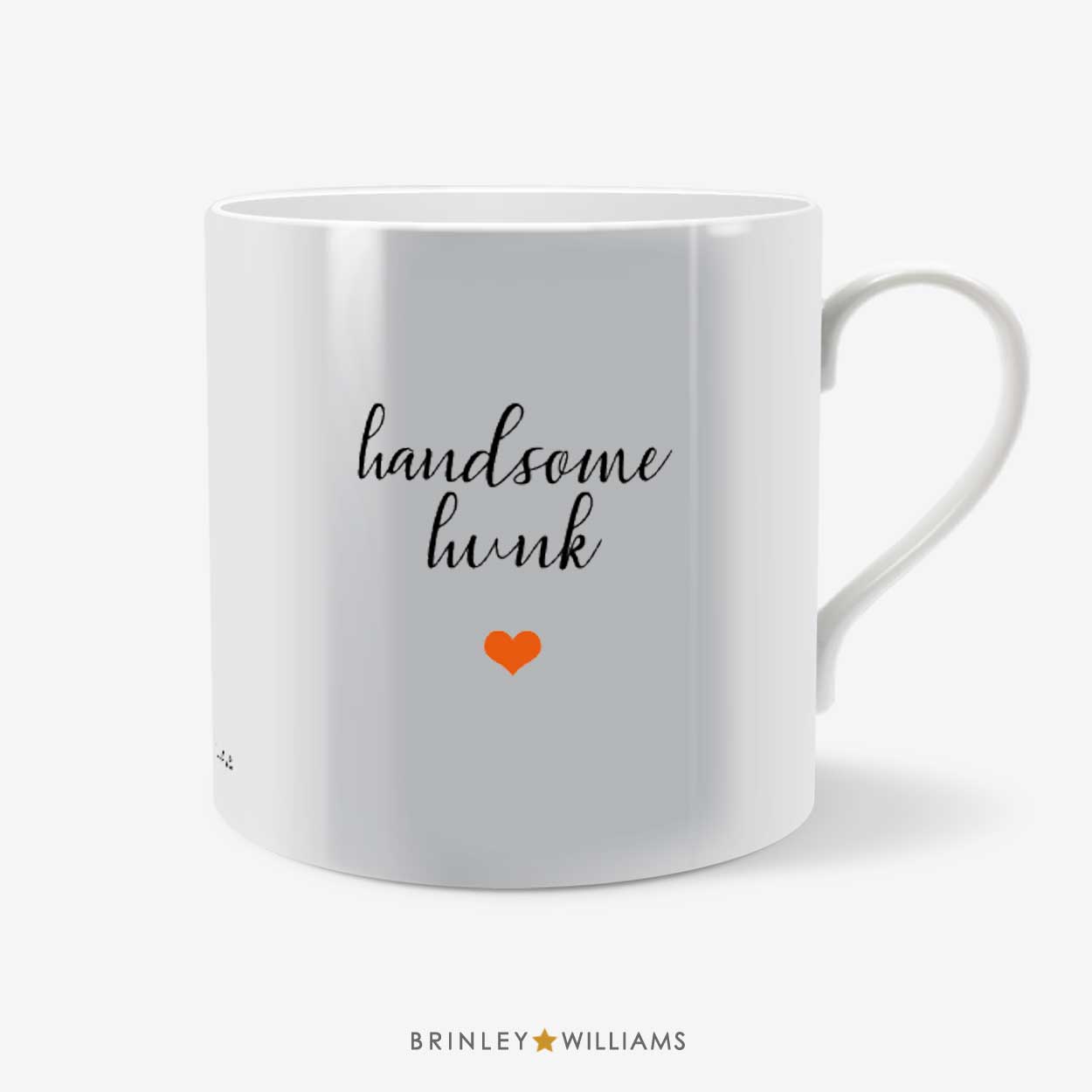 Personalised Terms of endearment mugs with orange heart icon
