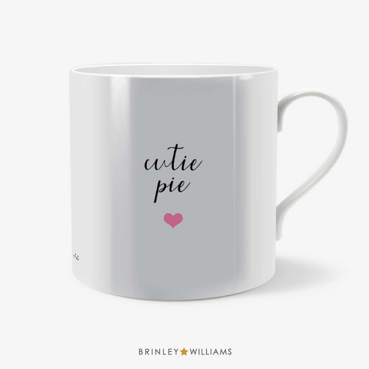 Personalised Terms of endearment mugs with pink heart icon