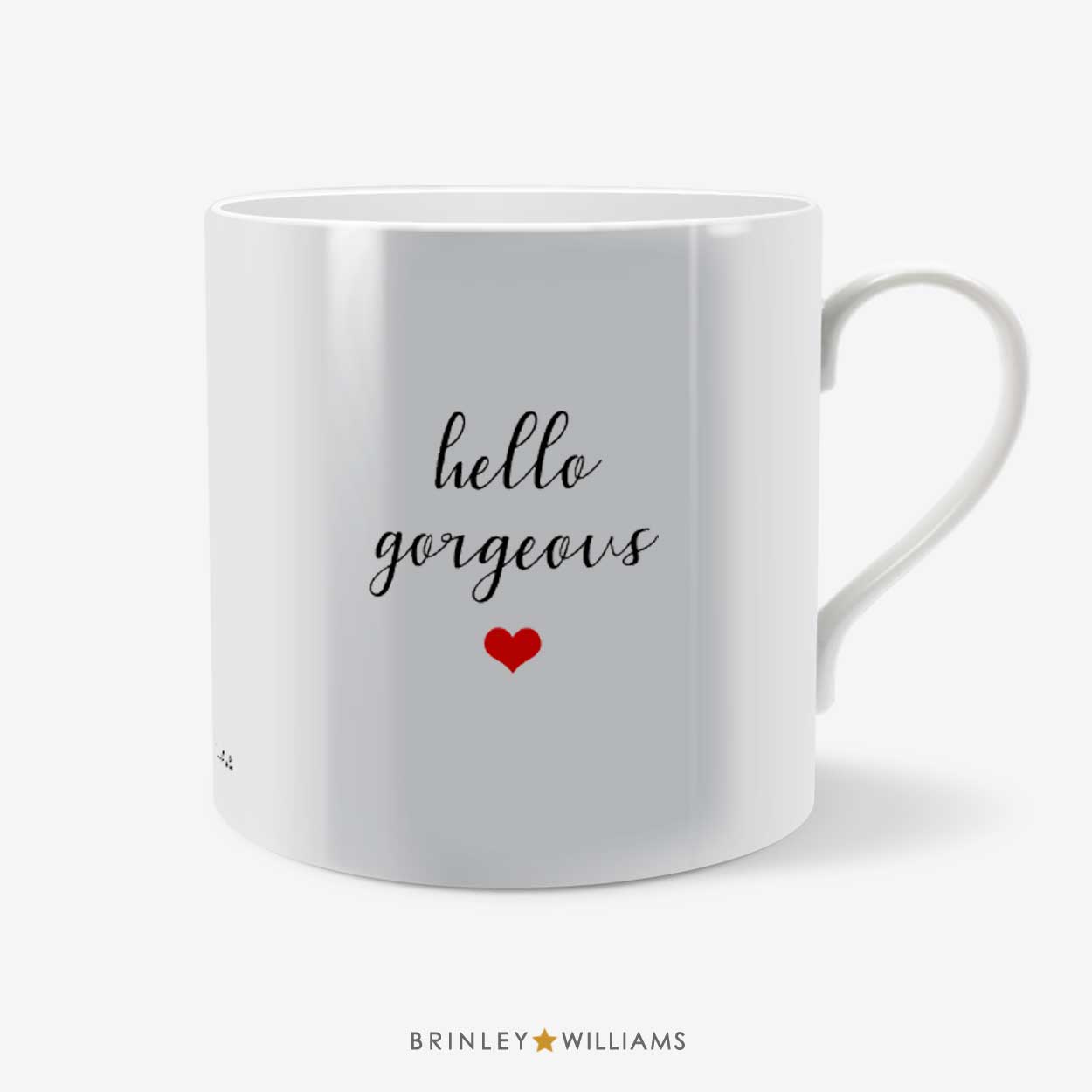 Personalised Terms of endearment mugs with red heart icon