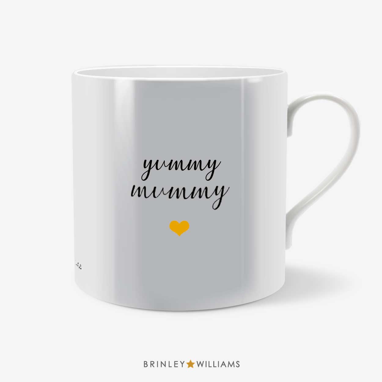 Personalised Terms of endearment mugs with yellow heart icon