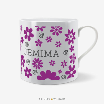 Flower Fest Personalised Mug - Purple