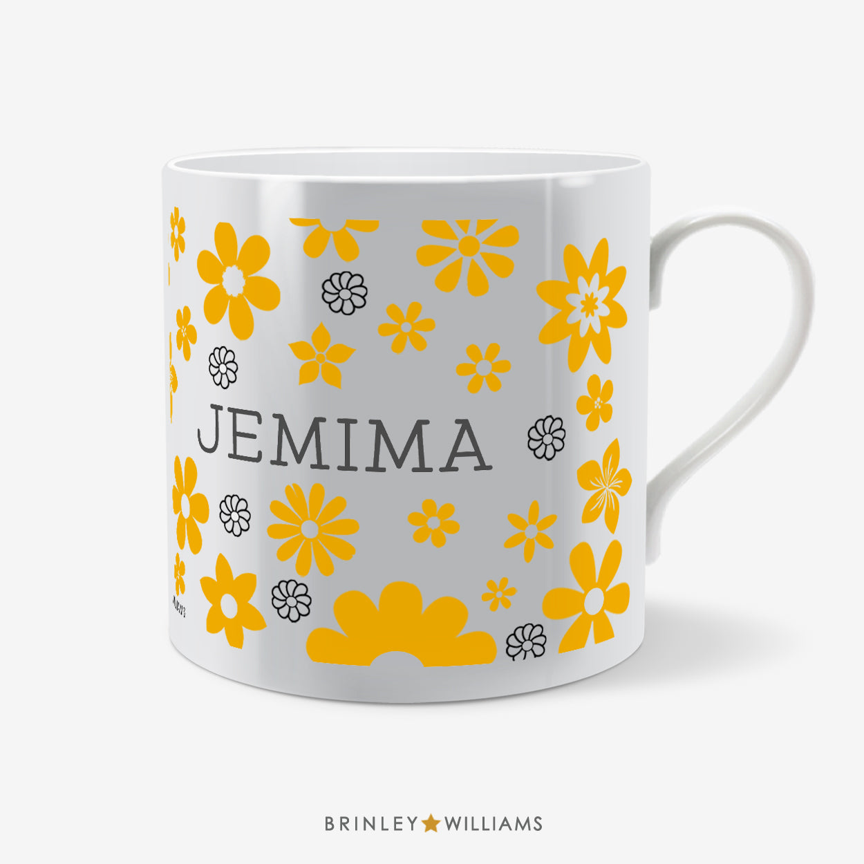Flower Fest Personalised Mug - Yellow