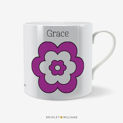 Flower Personalised Mug - Purple