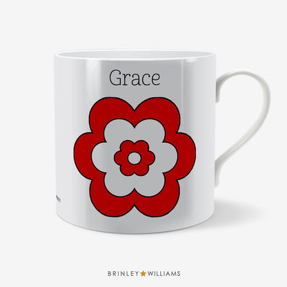 Flower Personalised Mug - Red