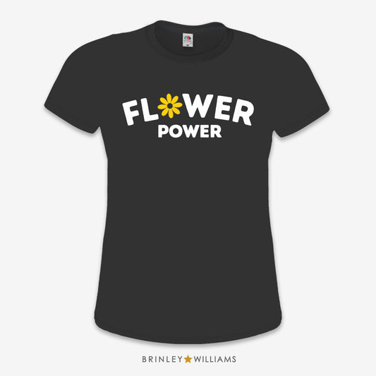 Flower Power Slim Fit T-shirt - Black