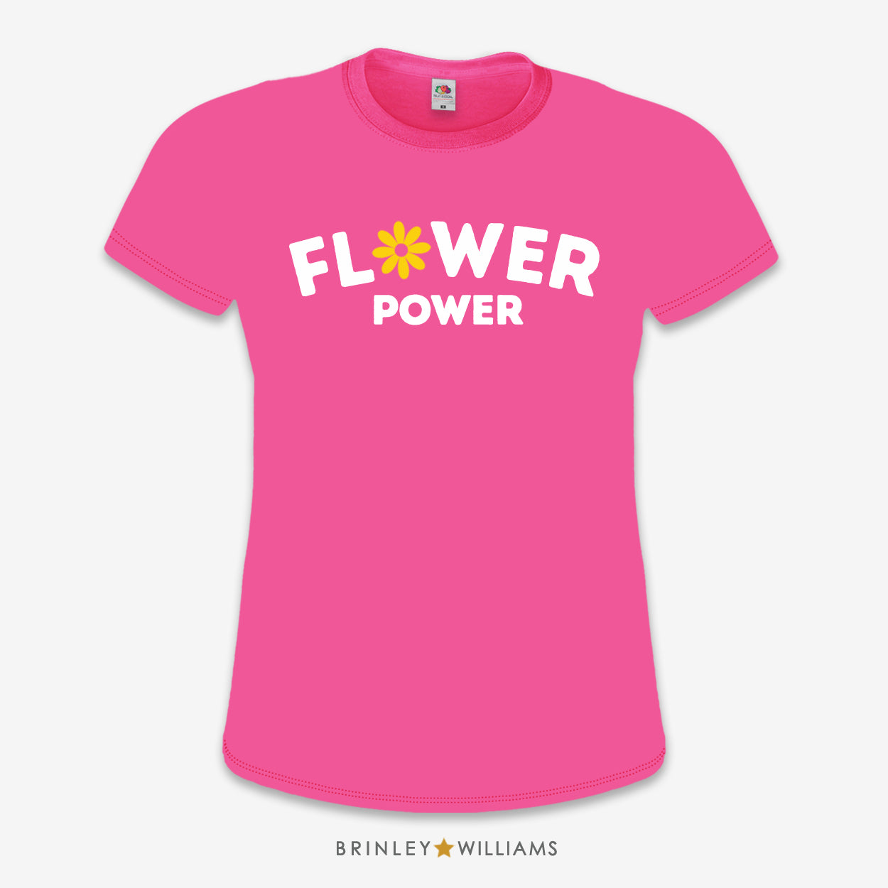 Flower Power Slim Fit T-shirt - Fuchsia