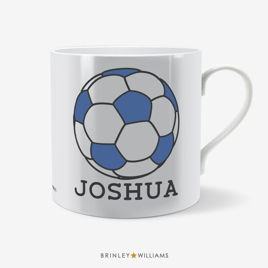 Football Personalised Mug - Blue