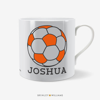 Football Personalised Mug - Orange
