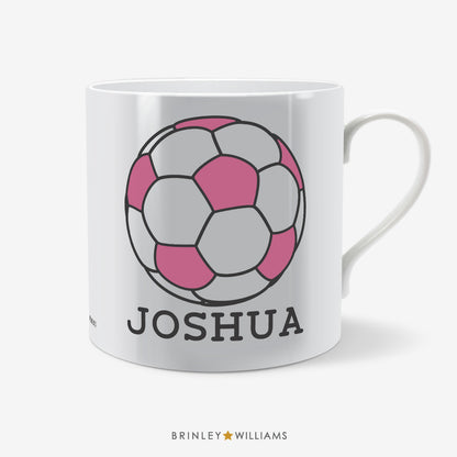 Football Personalised Mug - Pink