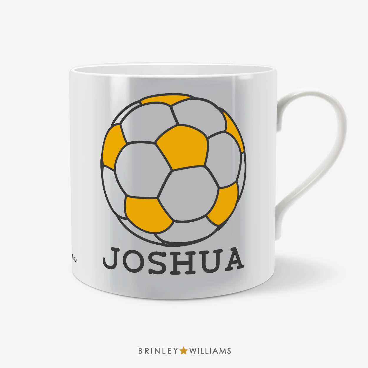 Football Personalised Mug - Yellow