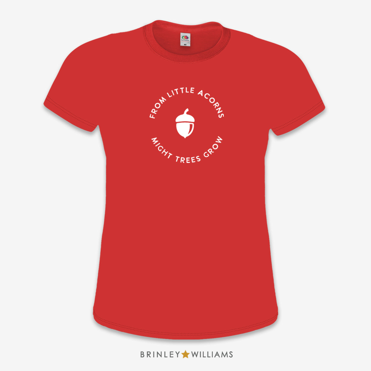 From Little Acorns Slim Fit T-shirt - Fire Red