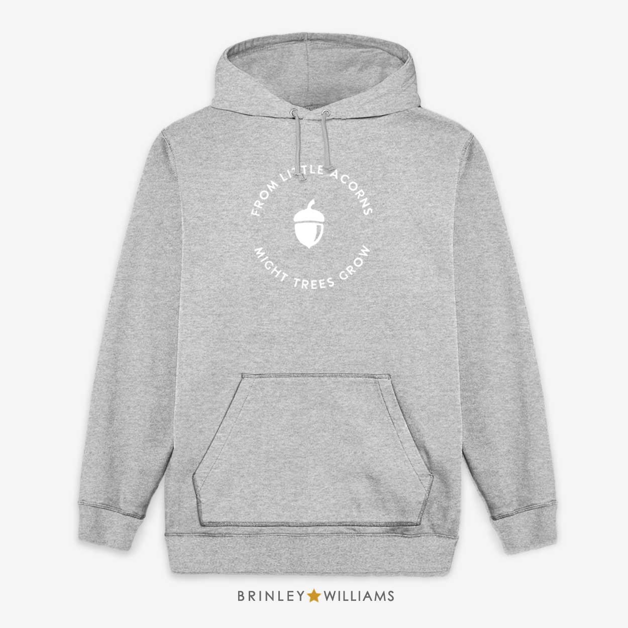 From Little Acorns Unisex Hoodie - Heather Grey