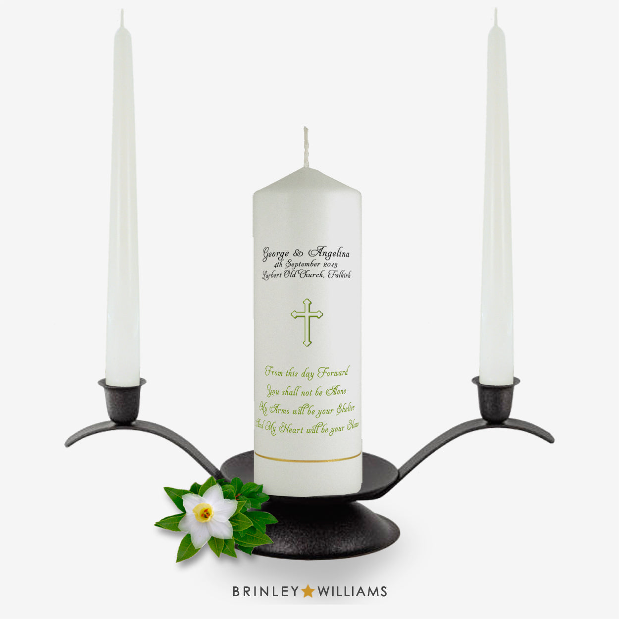 From this day forward Personalised Unity Candle - Emerald