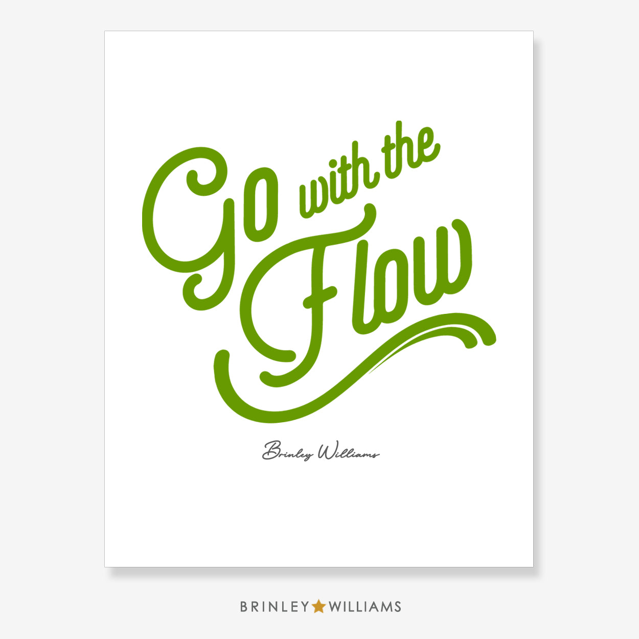 Go with the Flow Wall Art Poster - Green