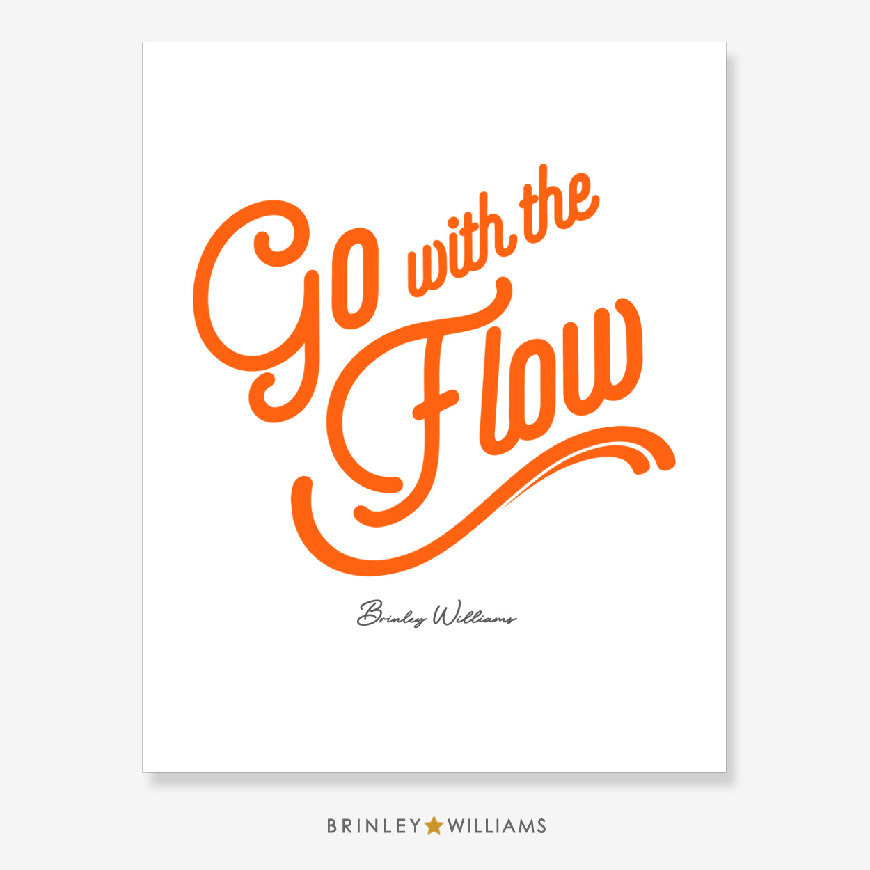 Go with the Flow Wall Art Poster - Orange