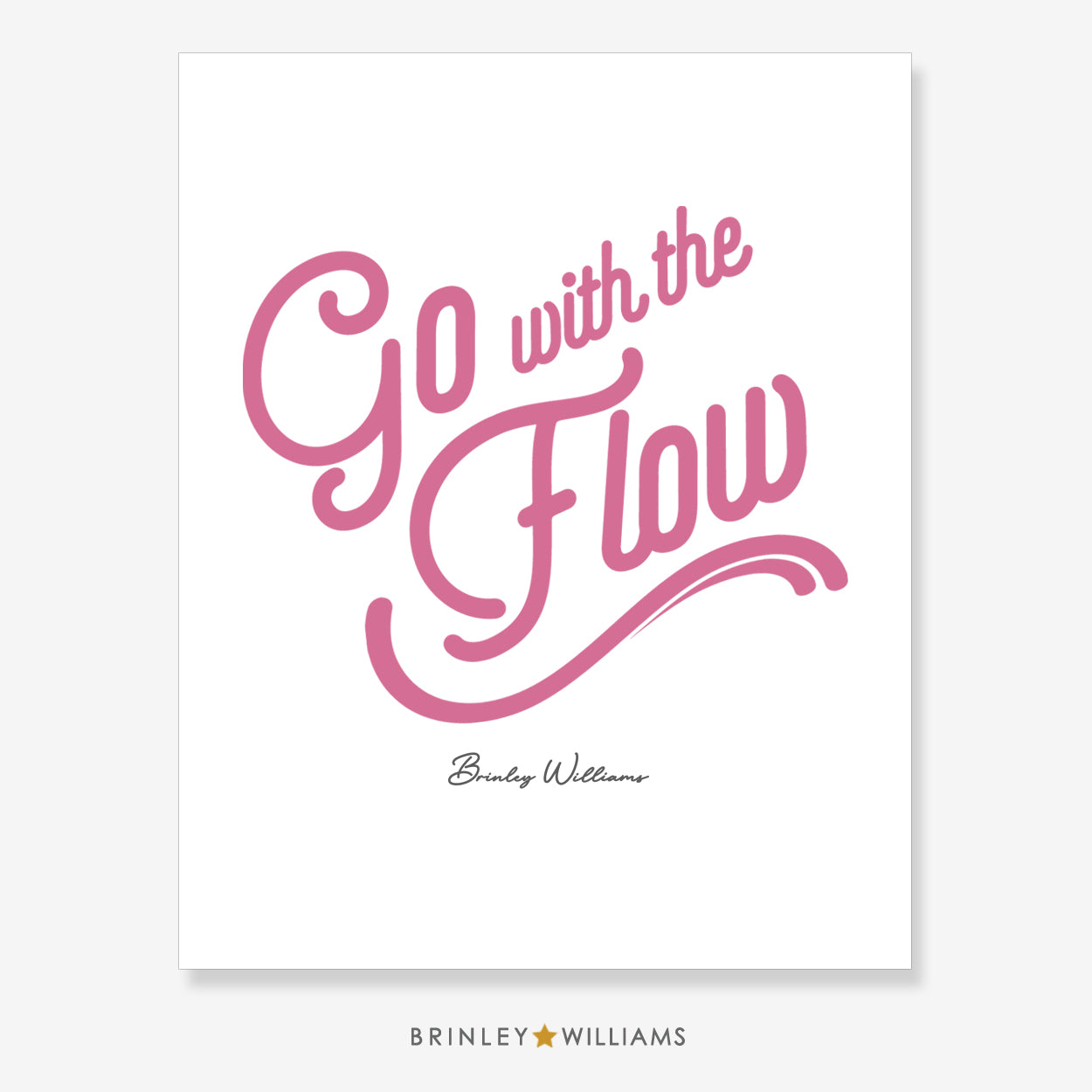 Go with the Flow Wall Art Poster - Pink