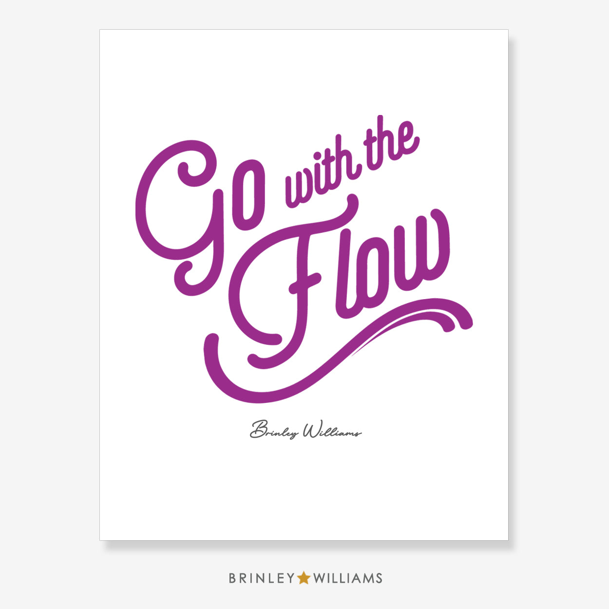 Go with the Flow Wall Art Poster - Purple