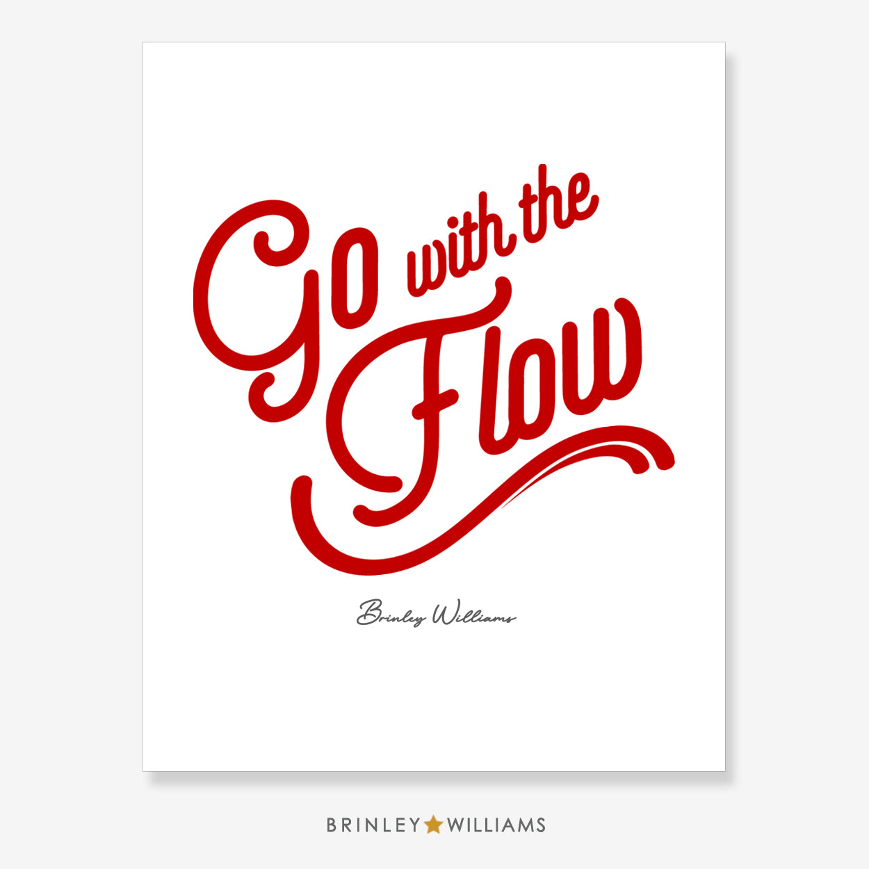 Go with the Flow Wall Art Poster - Red